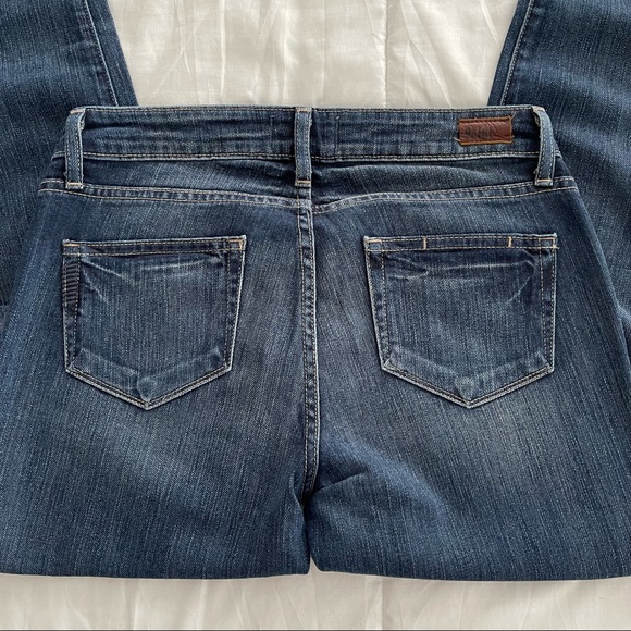 Paige Skyline Peg Denim Jeans Low Rise - Picture 3 of 10